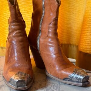 Free People Brown Heeled Boots with Pointed Toe Brayden Parker